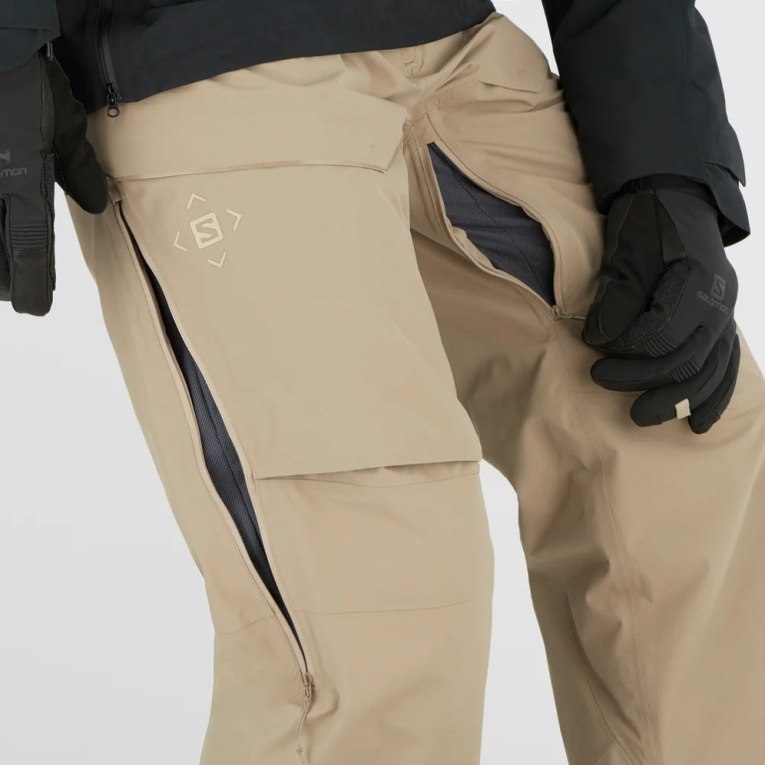 Pantalones De Esquí Salomon Gravity Gore Tex Hombre Kaki | MX BCTP975